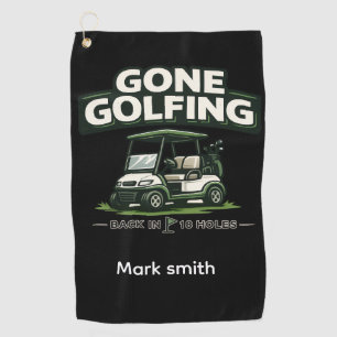 Toalla de jubilación de golf temática para golfist