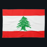toalla de la bandera de país de Líbano<br><div class="desc">toalla de la bandera de país de Líbano</div>