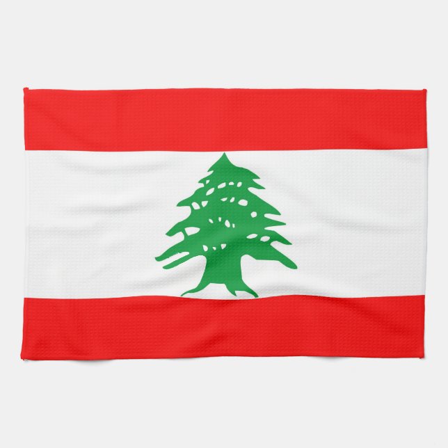 toalla de la bandera de país de Líbano (Horizontal)