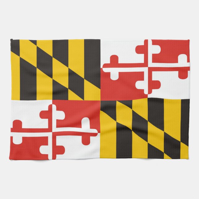 toalla de la bandera del estado de Maryland los (Horizontal)