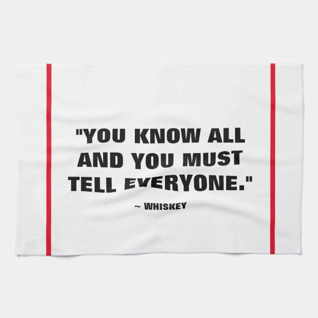 Toalla de la barra - whisky (Horizontal)