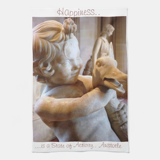 Toalla de la cita de Aristóteles de la escultura (Vertical)