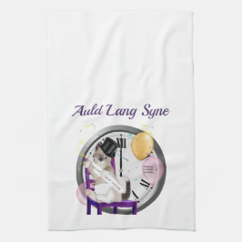 Toalla de la cocina personalizada gatito del Año