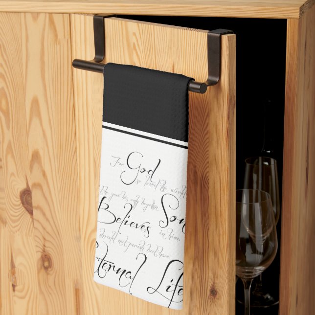 toalla de la escritura Juan 3:16 (Pliegue de tercios)