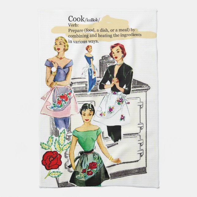 Toalla de la estufa de cocina del vintage (Vertical)