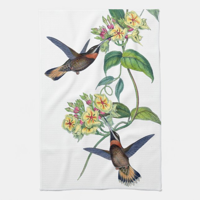 Toalla de la fauna de las flores de los pájaros (Vertical)
