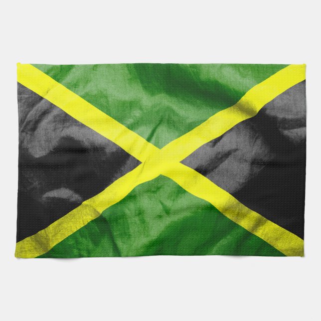 Toalla de la mano de la bandera de Jamaica (Horizontal)