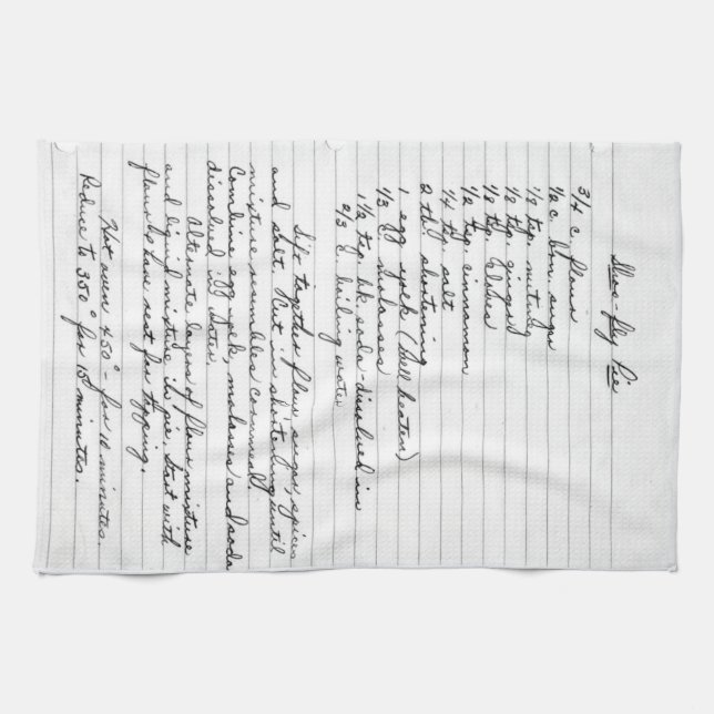 Toalla de la receta de la abuela (Horizontal)