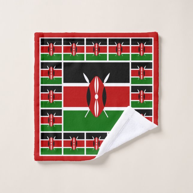 Toalla de lavado con bandera de Kenia, baño de Ken (Toallita)