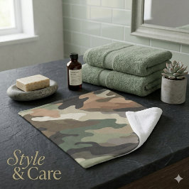 Toalla de lavado de camuflaje esencial para el bañ