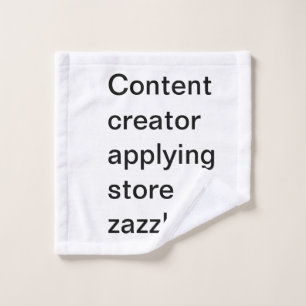 Toalla de lavado de creador de contenido