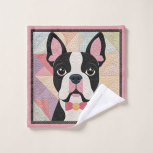 Toalla de lavado de edredón de Boston Terrier