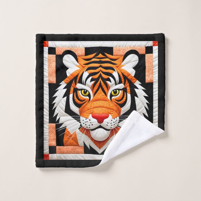 Toalla de lavado de edredón de tigre  (Toallita)