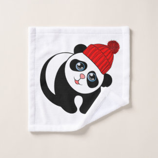 toalla de lavado panda