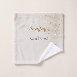 Toalla de lavado para ducha nupcial personalizada