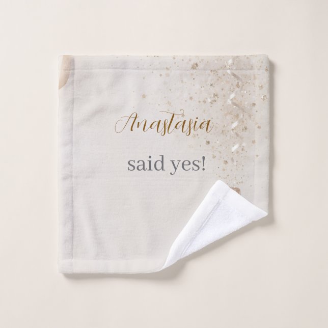 Toalla de lavado para ducha nupcial personalizada  (Toallita)