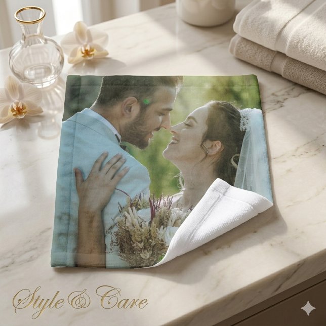Toalla de lavado suave de imagen personalizada (Personalized Custom Image Soft Wash Cloth Twl Gift)