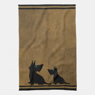 Toalla de los perros negros