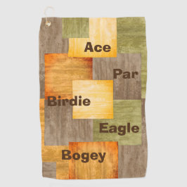 Toalla de los términos de golf de los bloques de c