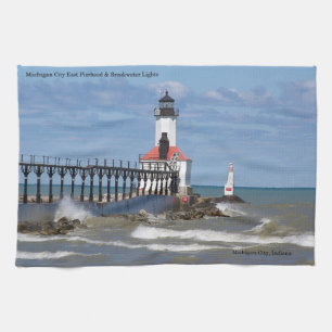 Toalla de luces de Pierhead y Bkw de Michigan City