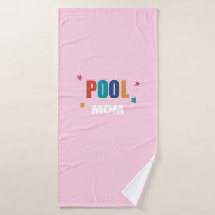 Toalla de mamá rosa tipografía de verano para nata