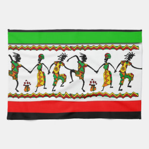 toalla de mano africana de la cocina