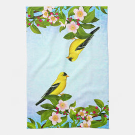 Toalla de mano americana del pájaro del Goldfinch