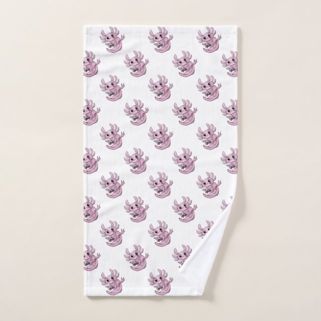 Toalla de mano Axolotl Gamer (Toalla de mano)