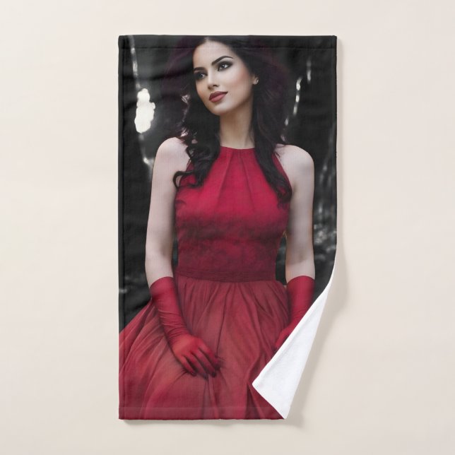 Toalla de mano BlackWhiteRed (Toalla de mano)