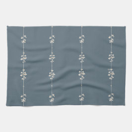 Toalla de mano botánica de granja Azul Floral Coci