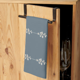 Toalla de mano botánica de granja Azul Floral Coci