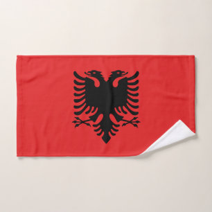 Toalla de mano con bandera de Albania