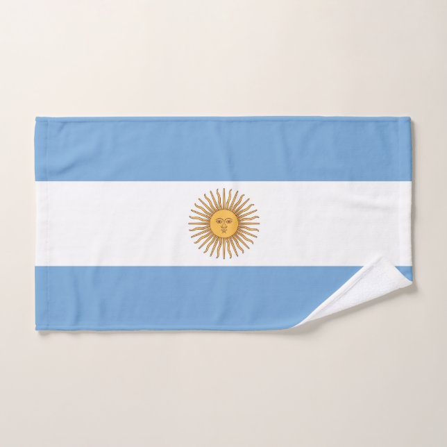 Toalla de mano con bandera de Argentina (Toalla de mano)
