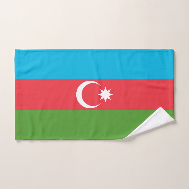 Toalla de mano con bandera de Azerbaiyán (Toalla de mano)