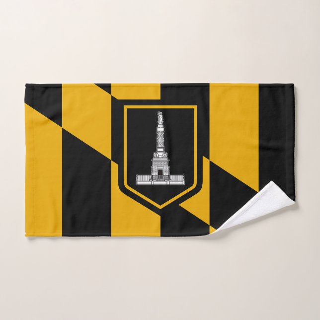 Toalla de mano con bandera de Baltimore City, EE.U (Toalla de mano)