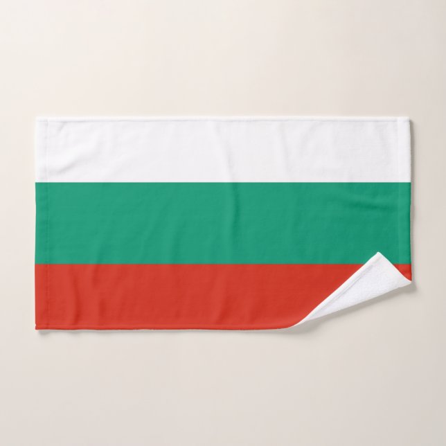Toalla de mano con bandera de Bulgaria (Toalla de mano)