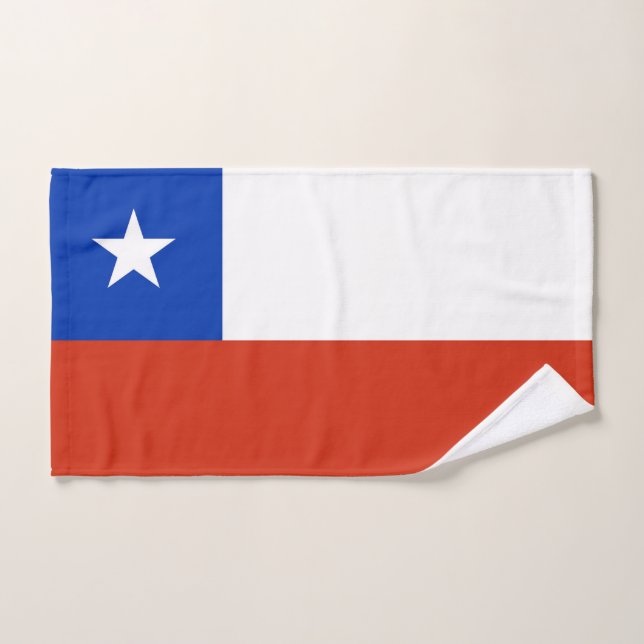 Toalla de mano con bandera de Chile (Toalla de mano)