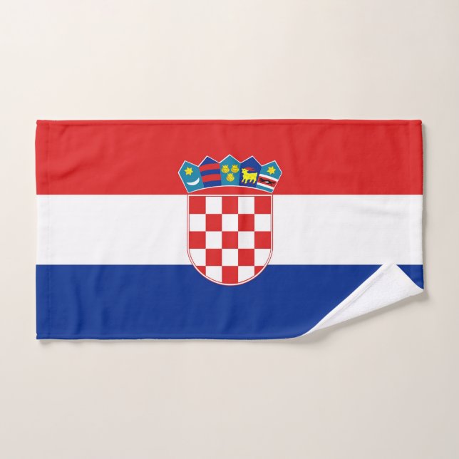 Toalla de mano con bandera de Croacia (Toalla de mano)