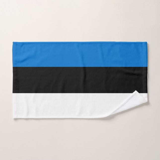 Toalla de mano con bandera de Estonia (Toalla de mano)
