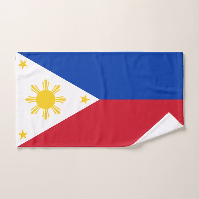 Toalla de mano con bandera de Filipinas (Toalla de mano)