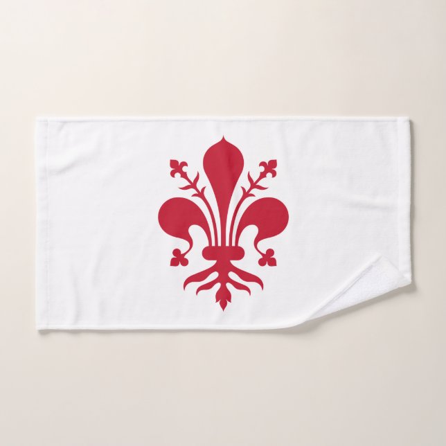 Toalla de mano con bandera de Florencia (Toalla de mano)