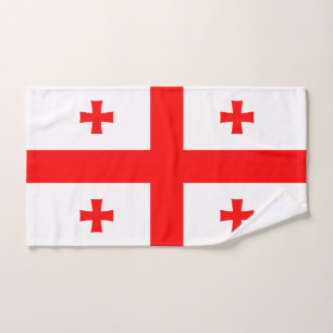 Toalla de mano con bandera de Georgia