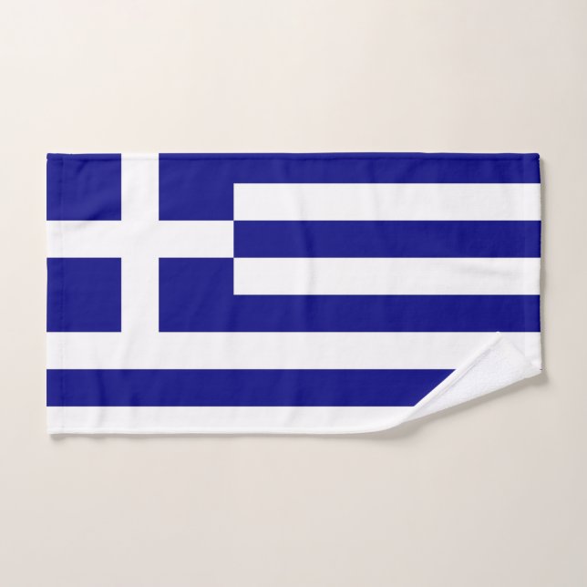Toalla de mano con bandera de Grecia (Toalla de mano)