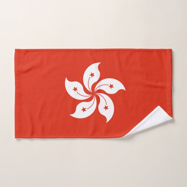Toalla de mano con bandera de Hong Kong (Toalla de mano)