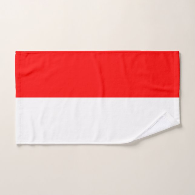 Toalla de mano con bandera de Indonesia (Toalla de mano)