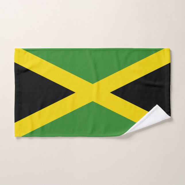 Toalla de mano con bandera de Jamaica (Toalla de mano)