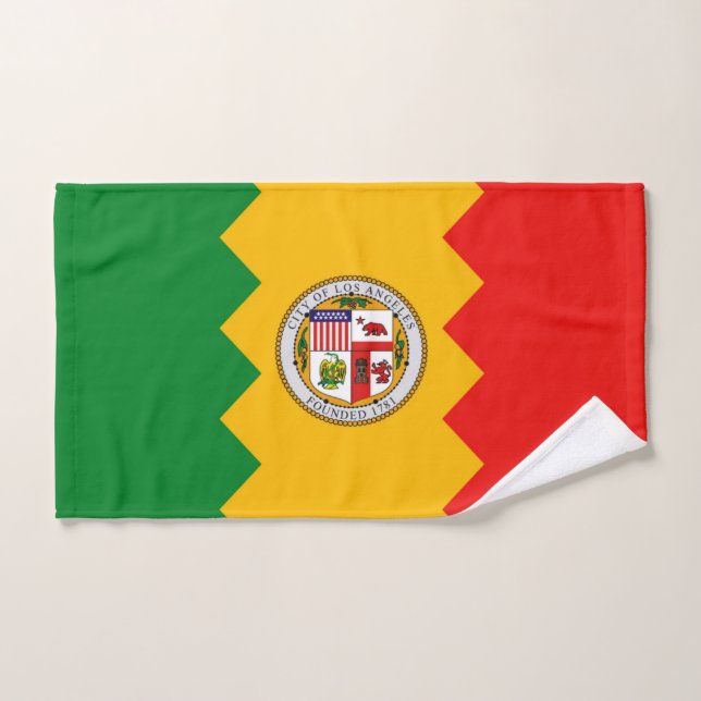 Toalla de mano con bandera de Los Ángeles, Estados (Toalla de mano)