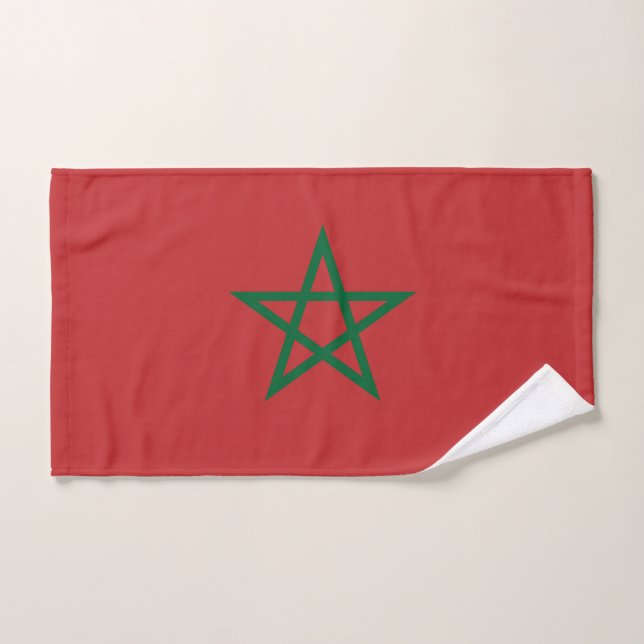 Toalla de mano con bandera de Marruecos (Toalla de mano)