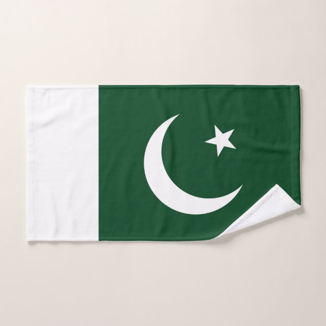 Toalla de mano con bandera de Pakistán (Toalla de mano)