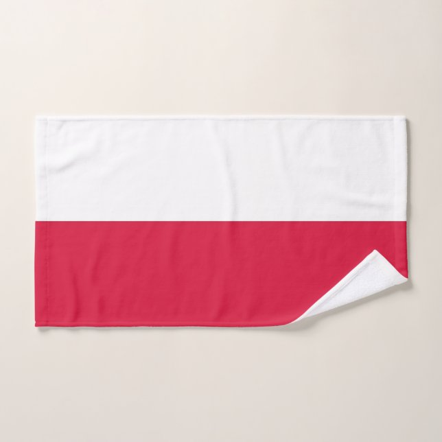 Toalla de mano con bandera de Polonia (Toalla de mano)